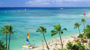 Waikiki beach, Insel Oahu, Honolulu, Tropen, Hawaii, Vereinigte Staaten, USA