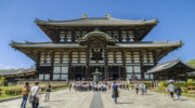 Wooden main building of Todaiji temple in Nara, Japan